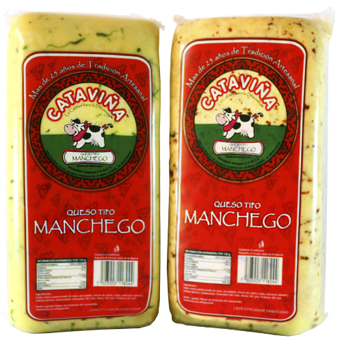 Barra de queso Manchego sabor Jalapeño y Chipotle